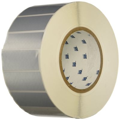 Brady THT-18-7576-3 Tamper-Evident Metallized Polyester Thermal Transfer Printable Labels , Silver (3,000 Labels per Roll, 1 Roll per Package)