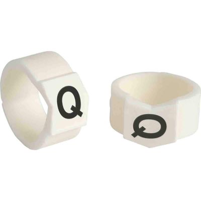 Brady SCN61-Q Black on White, Wire Marker Clip Sleeves (50 Clips)