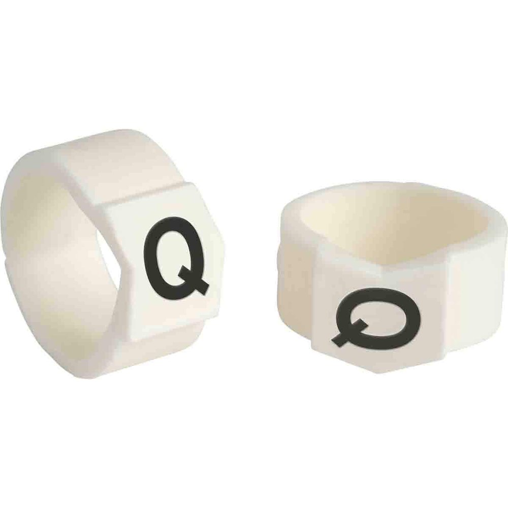 Brady SCN61-Q Black on White, Wire Marker Clip Sleeves (50 Clips)