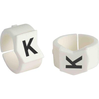 Brady SCN45-K Black on White, Wire Marker Clip Sleeves (50 Clips)