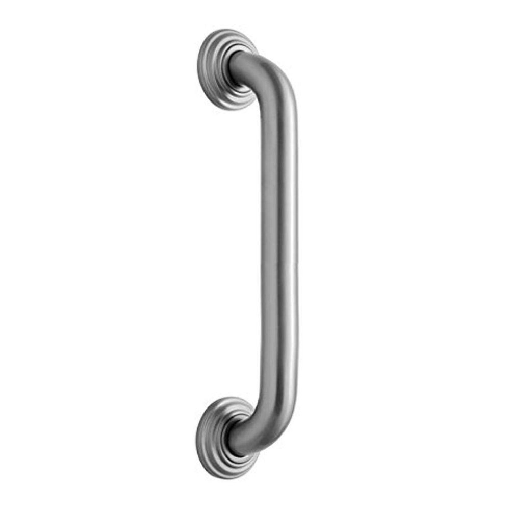 Jaclo 2524-SN Grab Bar with Traditional Round Flange, Satin Nickel, 24"