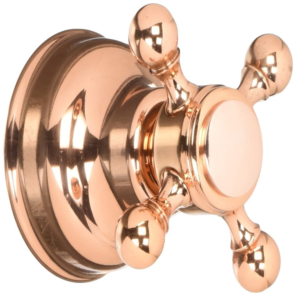 Jaclo T634-TRIM-PCU Jaylen Volume Control & Diverter Trim with Cross Handle, Polished Copper