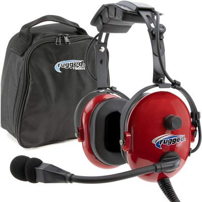 Rugged. Air RA250 Child Size Aviation Pilot Headset for Children and Passengers Features Clear Hear Speakers Noise Canceling Microphone Foam Ear Seals Custom Fit Headband and Free Headset Bag