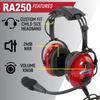 Rugged. Air RA250 Child Size Aviation Pilot Headset for Children and Passengers Features Clear Hear Speakers Noise Canceling Microphone Foam Ear Seals Custom Fit Headband and Free Headset Bag view 2