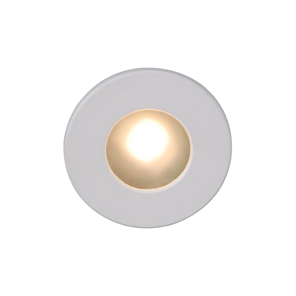 WAC Landscape Lighting, LEDme 120V LED Full Round Indoor and Outdoor Step and Wall Light 3000K Built-in LED in White