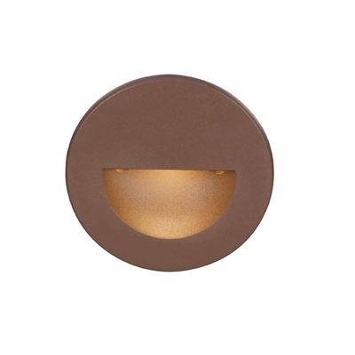 WAC Landscape Lighting, LEDme 120V LED Half-Round Indoor and Outdoor Step and Wall Light 3000K Built-in LED in Bronze