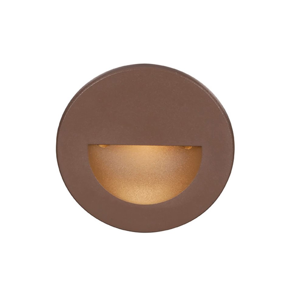 WAC Landscape Lighting, LEDme 120V LED Half-Round Indoor and Outdoor Step and Wall Light 3000K Built-in LED in Bronze