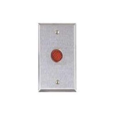 ALARM CONTROLS RP-28L WH Single Gang White Plate 1/2" with RED LED 12VDC