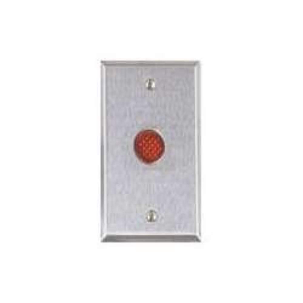 ALARM CONTROLS RP-28L WH Single Gang White Plate 1/2" with RED LED 12VDC