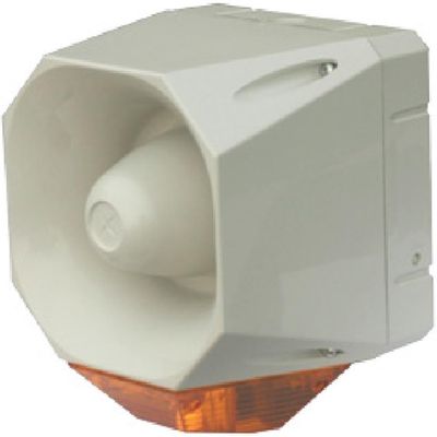 ASRS-R-DC Audible Strobe, Red Lens, Up to 120dB(A) Output, 42 Tones, Three Stage Alarm (2 Programmable - 1 Standard), Easy Access for Installation with Shallow Base Format, 24VDC