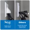 ICC Cable Pass-Through Wall Plate (1 Pack), 2-Gang, ABS Plastic, Low Voltage Cable Entry for HDMI, Ethernet, AV, and Speaker Wires, White view 4