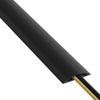 D-Line 6ft Floor Cord Cover, Cable Protector, Hide Extension Cords, Protect Cords, Prevent Cable Trips, Heavy Duty Cord Hider - Cable Cavity = 0.63" (W) x 0.31" (H) - Black view 1