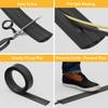 D-Line 6ft Floor Cord Cover, Cable Protector, Hide Extension Cords, Protect Cords, Prevent Cable Trips, Heavy Duty Cord Hider - Cable Cavity = 0.63" (W) x 0.31" (H) - Black view 2