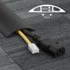 D-Line 6ft Floor Cord Cover, Cable Protector, Hide Extension Cords, Protect Cords, Prevent Cable Trips, Heavy Duty Cord Hider - Cable Cavity = 0.63" (W) x 0.31" (H) - Black view 3