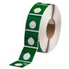 Brady Foam Backed Raised Panel Labels, 2.4" H x 2.4" W, Green, Roll of 500 Labels view 1