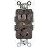 Locking Receptacle, 125Vac, Brown view 1