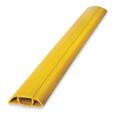 Cable Protector, 1 Channel, Yellow, 3 ft. L