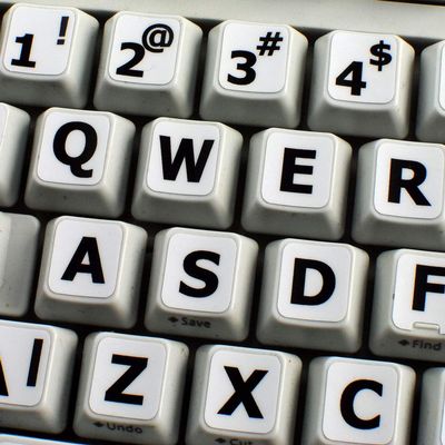 4Keyboard English US Large Lettering New Labels for Keyboard (Upper CASE) White Background for Desktop, Laptop and Notebook