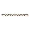 Stahlwille 80400002 40CL Clip Strips, Socket Holder, Size 2, for Socket Retention, 9 Retaining Clips, 1/4 inch Drive, Chrome Plated Finish, Length 300mm, Weight 52g, Made in Germany view 1