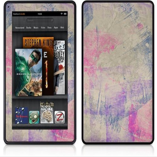 WraptorSkinz Amazon Kindle Fire (Original) Decal Style Skin - Pastel Abstract Pink and Blue