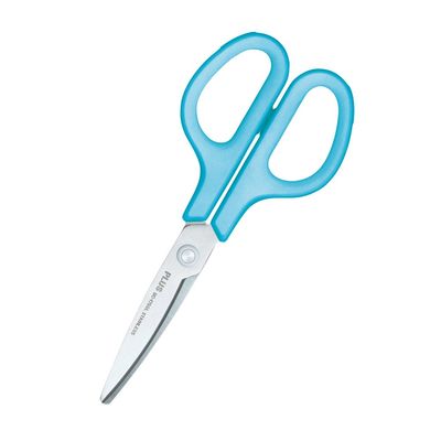 PLUS FITCUT CURB Easy grip [Standard] for Left-handed SC-175SL Blue | Sharp cutting and optimal comfort scissors - [Japan Import]