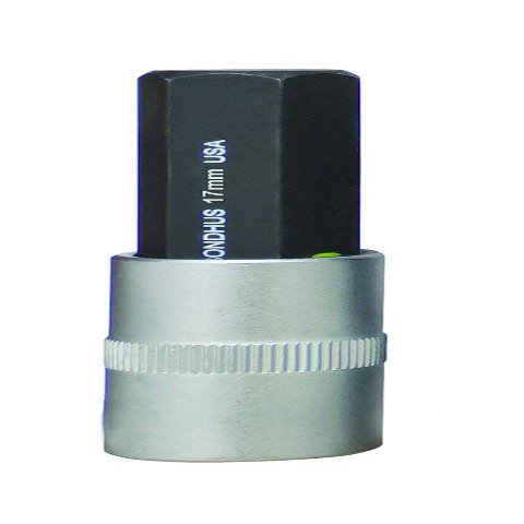 Bondhus 43286 17mm ProHold 1/2" Drive Socket Hex Bit with ProGuard Finish, 2"