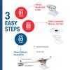 SEAVIEW AFT Raked 36" White Modular Mount | Designed for Closed Dome radars, Starlink, Small satdomes, Cameras | Top Plate Required | PMA3610M1 view 2