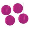 Raspberry Pink 6.5-inch Paper Lanterns 4 Per Pack view 1