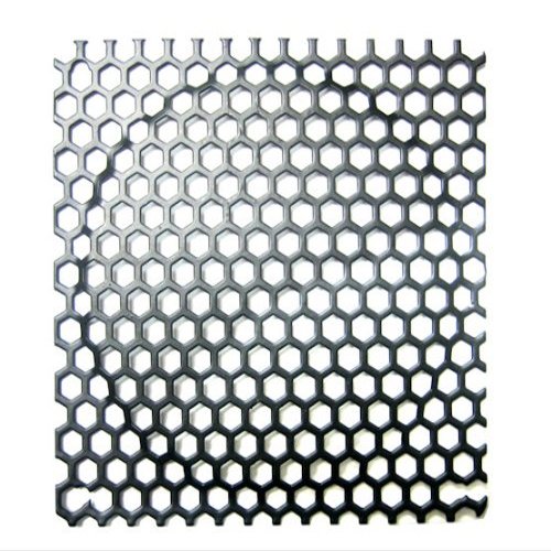 140mm Steel Mesh Filter Grill w/large Honeycomb 6mm holes - Black