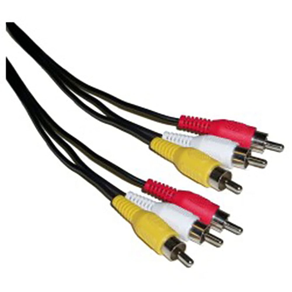 BeMatik Stereo Audio + Video Cable 15 m (3xRCA-M/M)