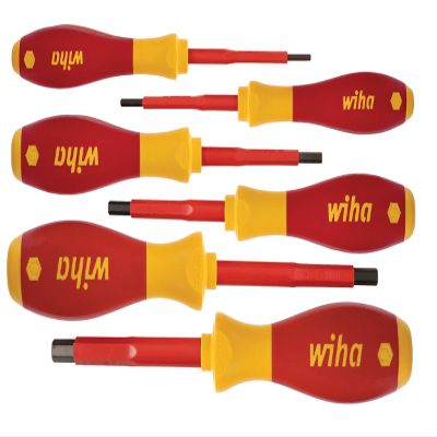 Wiha 32366 2.5-8 Insulated Hex Metric Screwdriver Set, 6-Piece