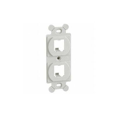 Panduit CF1062IWY 2-Port 2-Module Space Plastic Module Frame, Off White