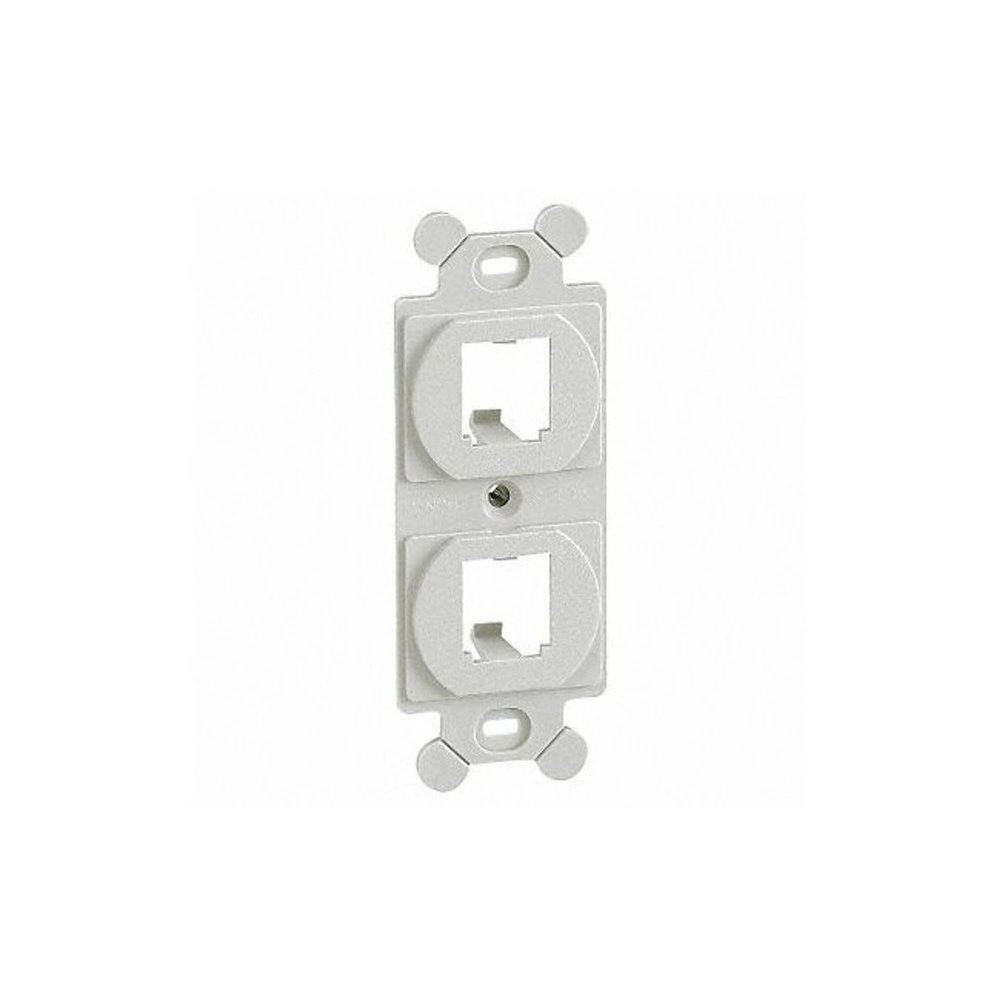 Panduit CF1062IWY 2-Port 2-Module Space Plastic Module Frame, Off White