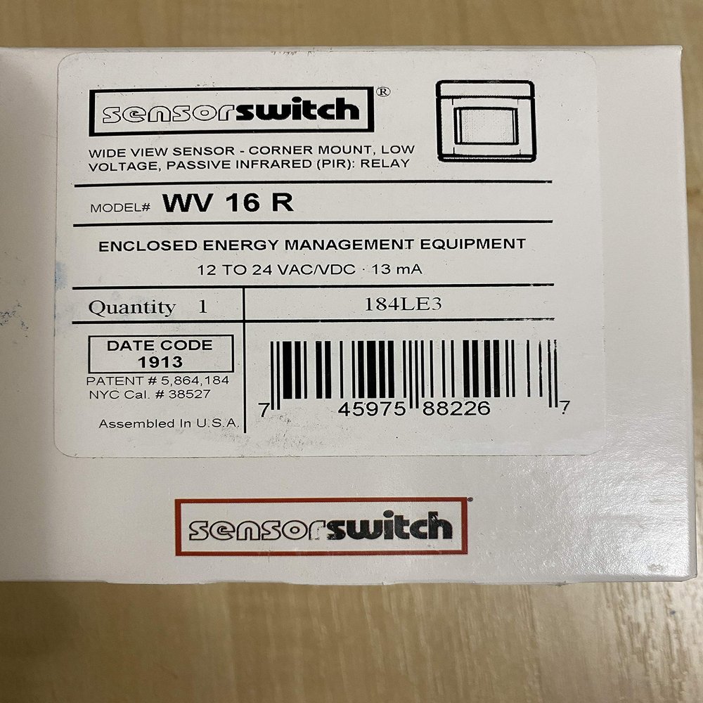 SensorSwitch WV-16-R Wideview LV sensor w/relay