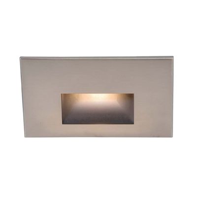 WAC Landscape Lighting, LEDme 120V LED Horizontal Indoor and Outdoor Step and Wall Light 3000K Built-in LED in Brushed Nickel