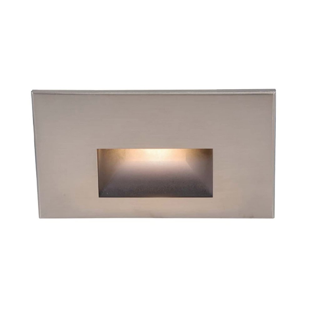 WAC Landscape Lighting, LEDme 120V LED Horizontal Indoor and Outdoor Step and Wall Light 3000K Built-in LED in Brushed Nickel
