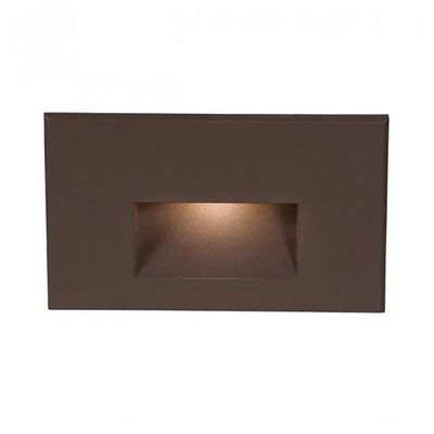 WAC Landscape Lighting, LEDme 120V LED Horizontal Indoor and Outdoor Step and Wall Light 3000K Built-in LED in Bronze