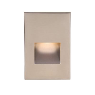 WAC Landscape Lighting, LEDme 120V LED Vertical Indoor and Outdoor Step and Wall Light 3000K Built-in LED in Brushed Nickel