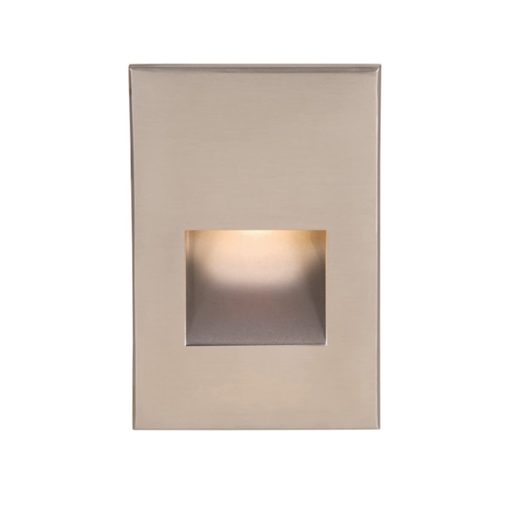 WAC Landscape Lighting, LEDme 120V LED Vertical Indoor and Outdoor Step and Wall Light 3000K Built-in LED in Brushed Nickel