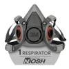 3M Half Facepiece Reusable Respirator 6100, NIOSH, Four-Point Harness, Comfortable Fit, Dual Airline Supplied Air Compatible, Bayonet Connections, Painting, Sanding, Cleaning, Small view 1