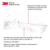 3M Safety Glasses, Virtua, 1 Pair, ANSI Z87, Clear Hard Coat Lens, Clear Frame, Economical Eyewear Protection, Lightweight, Wraparound Coverage, UVA, UVB, UVC view 2