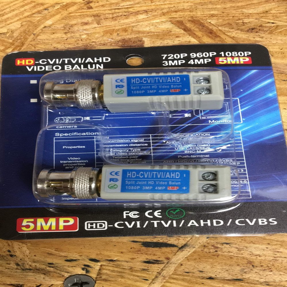 DIYSecuritycameraworld 500 (250 Pack of 2) Mini CCTV BNC Video Balun Network CAT5 Connector