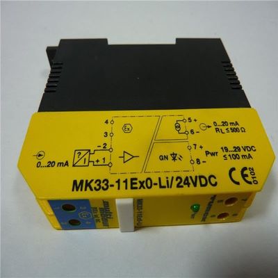 TURCK MK3511EX0LI24VDC 1CHANNEL, 20MA, 24VDC, 8POLE, Analog, Data Repeater