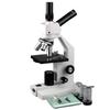 AmScope D120A Dual-View Compound Monocular Microscope, WF10x and WF16x Objectives, 40X-1600X Magnification, Brightfield, 1.25 NA Abbe Condenser, Plain Stage view 1