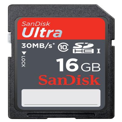 SanDisk Ultra 16GB SDHC Class 10/UHS-1 Flash Memory Card Speed Up To 30MB/s, Frustration-Free Packaging- SDSDU-016G-AFFP (Label May Change) [Old Version]