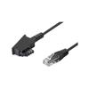 Goobay 51235 TAE-F Cable for DSL/VDSL, Black, 10m Length view 1