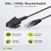 Goobay TAE-F DSL 8P2C 3m Telephone Cable Black  Cable for Landline Telephones (3 m, TAE-F, RJ-45, Black, Male Connector/Male Connector, Fast Ethernet) view 2