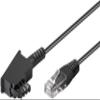 Goobay TAE-F DSL 8P 2C 15M Black Phone Cable - Phone Cable (15 m, TAE-F, RJ-45, Black, Male/Male, Fast Ethernet) view 1