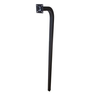 Eagle Pedestal Standard Heavy Duty In-Ground 1/8 ga. Steel 72" with 13" Sweep Gooseneck Keypad Stand Universal Burial. Made in The USA.