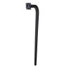Eagle Pedestal Standard Heavy Duty In-Ground 1/8 ga. Steel 72" with 13" Sweep Gooseneck Keypad Stand Universal Burial. Made in The USA. view 1